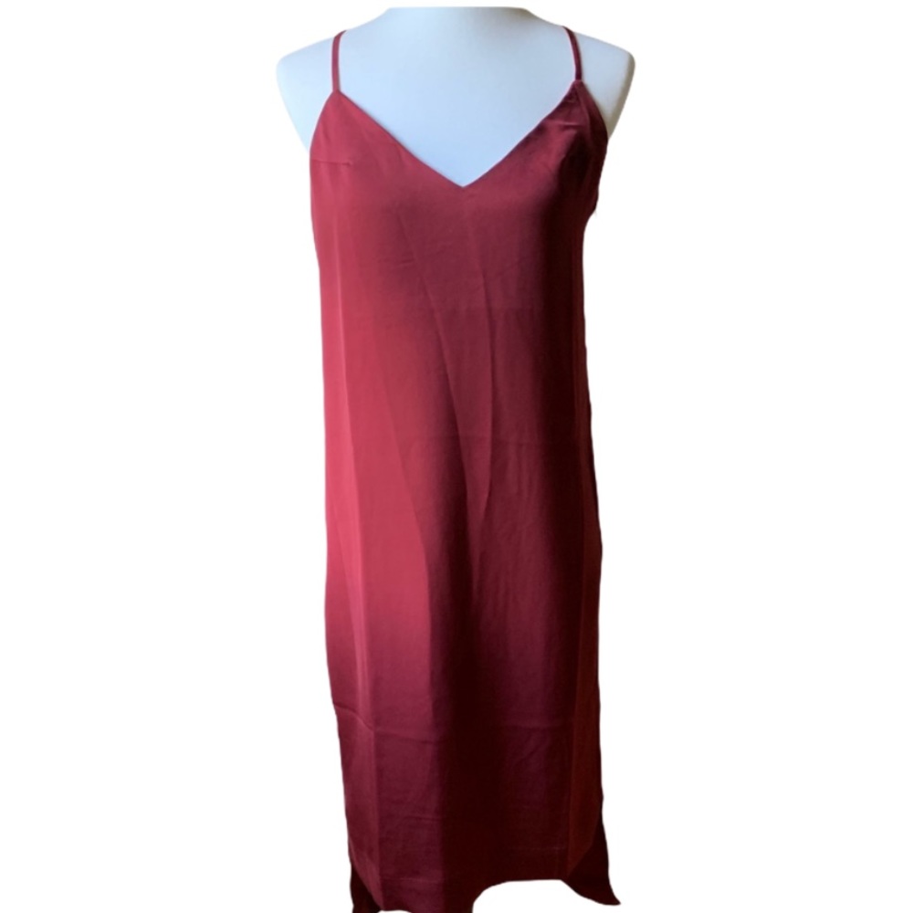 NWT V Front High Low Slip Dress